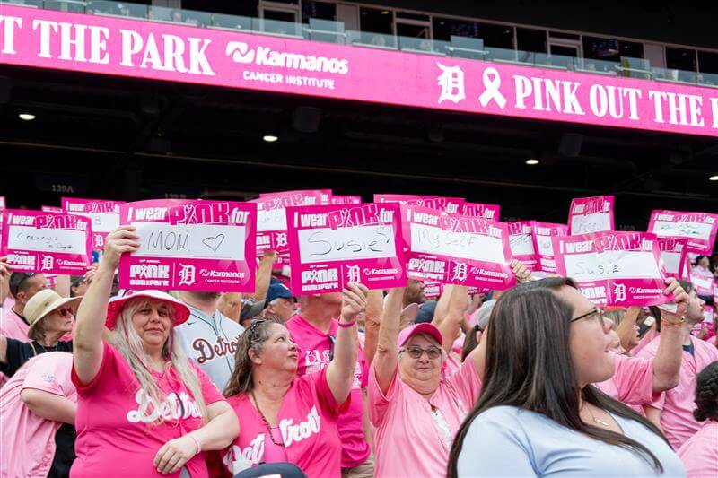 Karmanos, McLaren’s 12th Pink Out the Park with Detroit Tigers Inspires